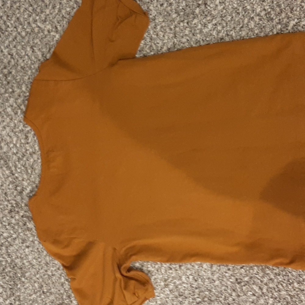 Madewell Brown Mustard Puff Sleeve Top - Picture 5 of 5